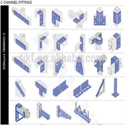 China Steel Connection Metal Pipe Channel Connector Fittings Brackets for sale