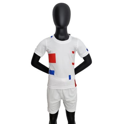 China Hot Selling Quick Dry High Quality Kids Away Netherlands Soccer White Jersey Set Jersey Soccer Kids for sale