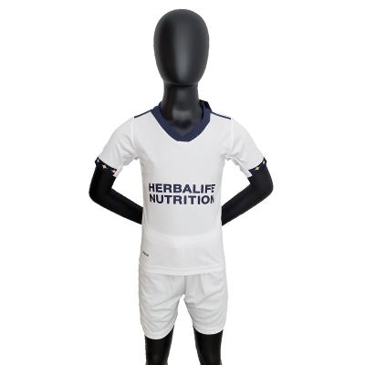 China Shirts & Best Selling High Quality Home Kids White Los Angeles Galaxy Kids Soccer Jerseys Set for sale