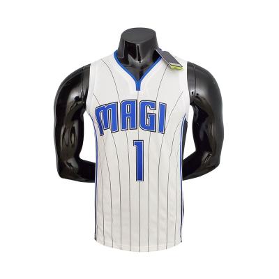 China High Quality Newest M c Grady Mag IC Heat Press 1:1 Basketball Uniforms Breathable Basketball Jersey Sports Wear nbajersey for sale