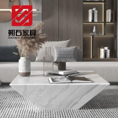 China Durable Luxury Natural Cararra Marble Table Marble Coffee Table For Living Room Cafe Marble Table for sale