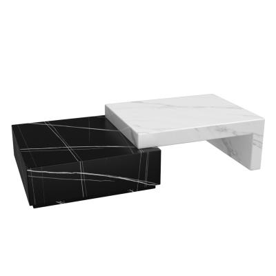 China Durable High Quality Luxury Living Room Furniture Durable Carrara White Natural Marble Coffee Table for sale