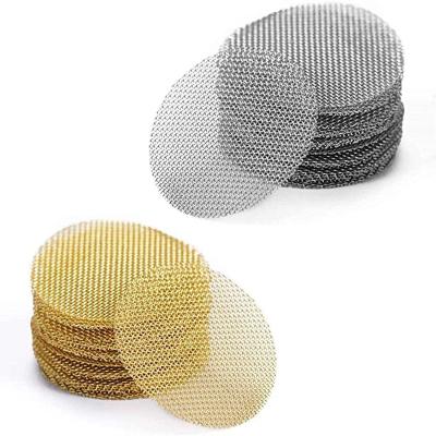 China Home Use 20mm Stainless Steel Metal Smoking Pipe Screen Filter Mesh for sale