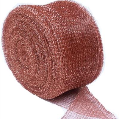 China No ductivity 80 mesh knitted copper wire mesh by magnatic count and good for provide free sample for sale