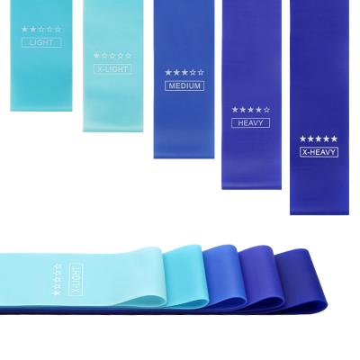 China DESUN Gym Fitness Exercise Loop Band 100% Latex Workout Bands Stretching Resistance Band Sets for sale