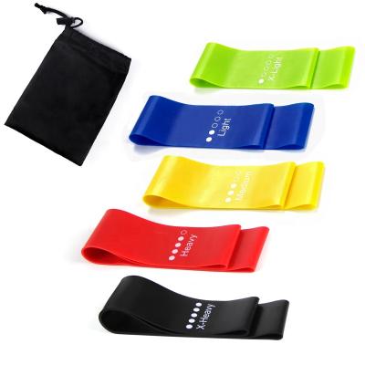 China 100% Custom Latex DESUN Logo Latex Gym Workout 5Pcs Hip Resistance Bands Set For Yoga for sale