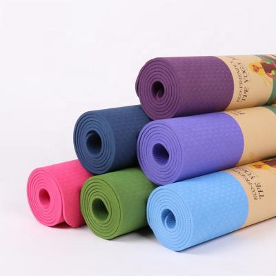 China High Density Custom Single Color Yoga Exercise DESUN High Density Custom Color Durable Yoga Mat Yoga Exercise Home Fitness Tape Mat for sale