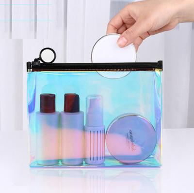 China Custom Hot Selling Waterproof Clear Logo PVC Cosmetics Bag Transparent Bag for sale