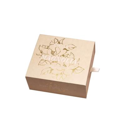 China Eco Friendly Biodegradable Drawer Slided Soap Box Packaging With Ribbon Handle for sale