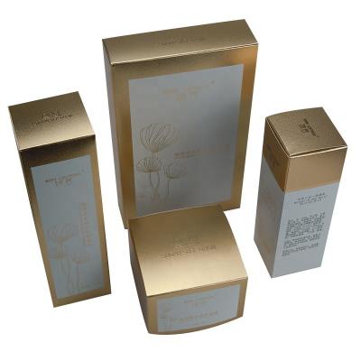 China Eco Friendly Luxury Customize Gold Cosmetic Paper Box Face Cream Packaging Box for sale