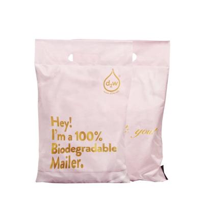 China 100% Reusable Eco Friendly Biodegradable Die Cut Plastic Packaging Mailing Bags With Printed Logo for sale