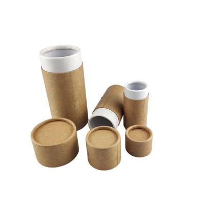 China Eco Friendly Packaging Cosmetic Paper Tube Empty Round Kraft Paper Jar Tube Containers for sale