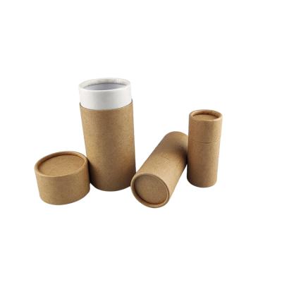 China Wholesale Recycled Material Serum Bottle Box Paper Packaging Tube Cardboard Bottle Round Kraft Paper Containers for sale