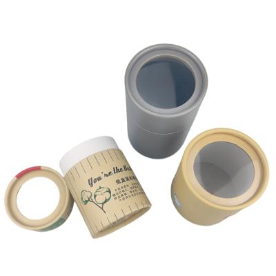 China Luxury food grade cute round cardboard gift boxes paper core tube with lid for sale