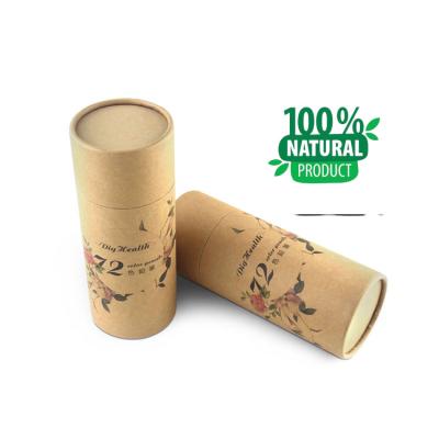 China Biodegradable Food Grade Cardboard Packaging Boxes Cylinder Tea Kraft Paper Tube Packaging Custom Color for sale