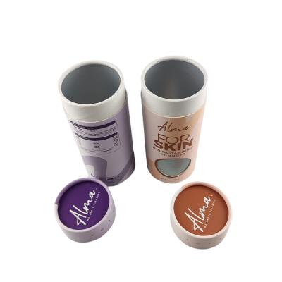 China Wonderful fashion paper tube cardboard packaging round box with window for tea for sale