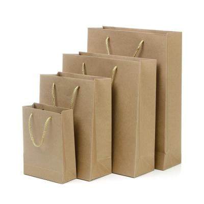 China Hot Sale Custom Printed Kraft Paper Gift Bag Shopping Paper Bag With Your Own Logo for sale