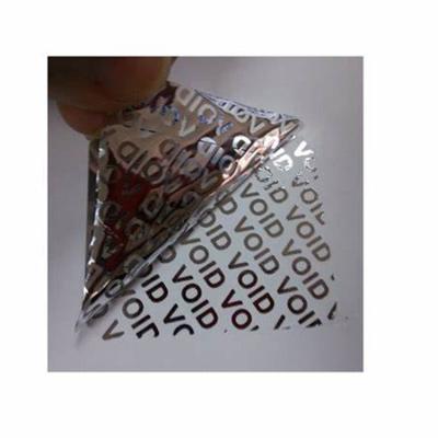 China High Quality Personalized Hologram Label Sticker Security Void Hologram Clothing Labels for sale