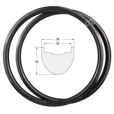 China XC/Trail/AM/Enduro Premium Mountain Bike 29er Carbon Rims 30mm x 36mm Hookless Bicycle MTB Rims 29 Inch Trail XC//AM/Enduro Carbon MTB Rims 29