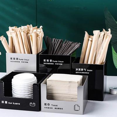 China Contemporary Custom Stainless Steel Tissue Box Organizer Holder Straw Cup Lid Base Stable Tissue Storage Box for sale