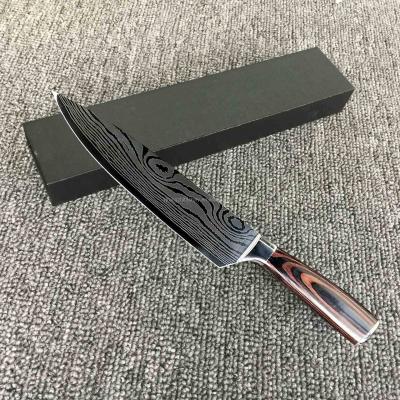 China Wholesale Viable 8 Inch Stainless Steel High Carbon Kitchen Knife Kitchen Knives With Pakkawood Handle Chef Knife for sale