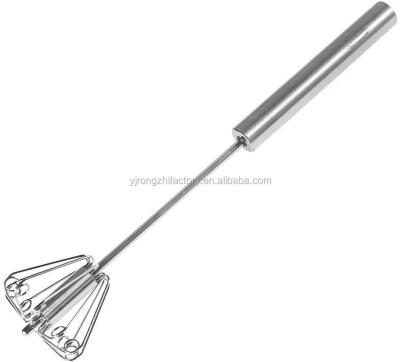 China Viable Wholesale Semi-automatic 12 Inch Stainless Steel Egg Beater Metal Beater Cooking Eggs Beater for sale