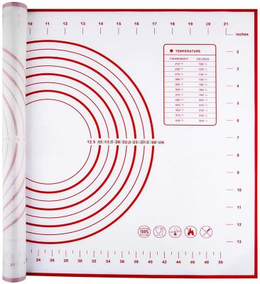 China Large Viable Thicken Silicone Pastry Mat With Gauge 16