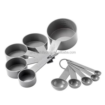 China Viable Wholesale Plastic Measuring Cups and Spoons Set for Baking and 10 Pcs Cooking Measuring Tool Kit for sale