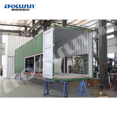 China Fishing Industry 18 Ton Containerized Direct Block Ice Machine Mobile Refrigeration Block Ice Production for sale