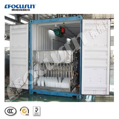 China 2020 10MT Fishing Use Containerized Industrial Brine Block Ice Machine Fresh-keeping for sale