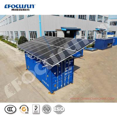 China Building Material Shops Focusun 2020 New Technology Containerized Type Solar Power Low Temperature Cold Room for sale