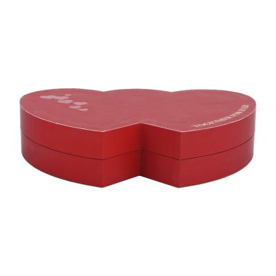 China 2023 Valentine's Day Recyclable Double Gift Paper Box Gift Packaging Heart Shaped Paper Box For Lovers Gifts for sale