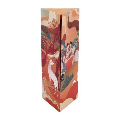 China Triangular Prism Recyclable Paper Box Style Folded Design Free OEM / ODM Cheapest Price for sale