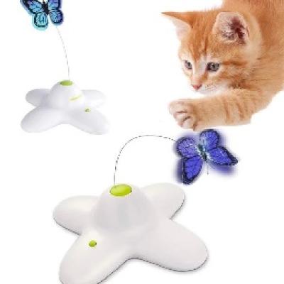 China Pet Stored Toy Tease Cats Interactive Mouse Automatic Running Along The Track Turntable Toy Smart Teasing Cat Stick Crazy Game for sale