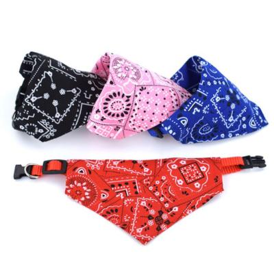 China Custom Waterproof Puppy Dog Saliva Towel Cat Neck Scarf Bandana Collar Neckerchief Large Dog Bandana Adjustable Scarf Bib Wholesale for sale