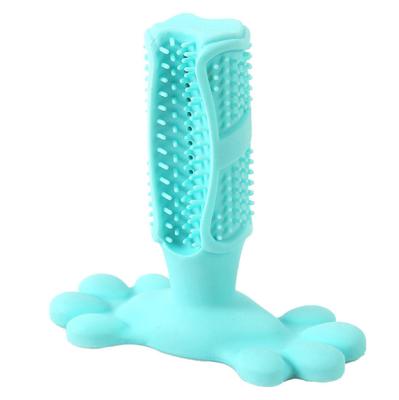 China Viable Non-Toxic Silicone Dog Toothbrush Brushing Toy Effective Toothbrush Dog Chewing Stick Teeth Cleaning for sale