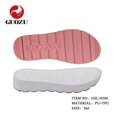 China Two Color Design Lady Casual Shoes Comfortable Sole PU With TPU Sole for sale