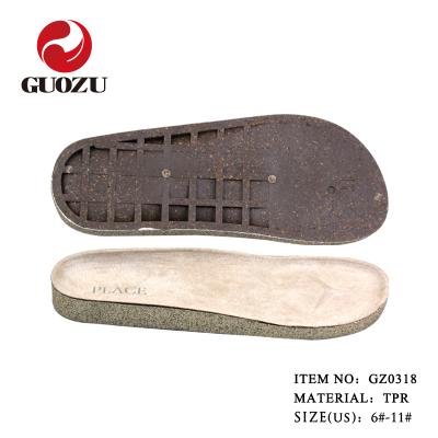 China New design TPR tpr cork sole for making sandals and slippers for sale