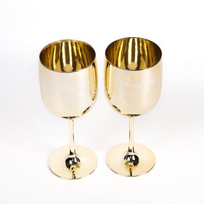 China Food Grade New Champagne Glasses Golden Colored High Quality Acrylic for sale