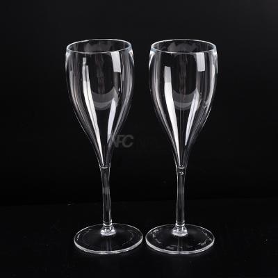 China Food Grade Disposable Tableware Plastic Wine Champagne Glasses For Party Bar for sale