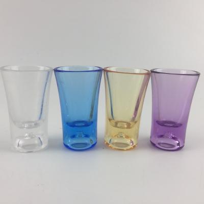 China Food Grade Unbreakable Hard Plastic Shot Glasses for sale