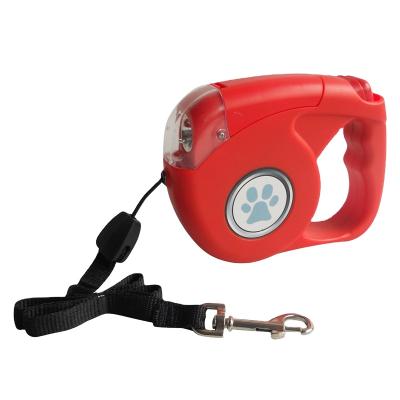 China XA-1133 LED Light Metal Sustainable Button Customized Water Transfer Printing Retractable Dog Leash for sale