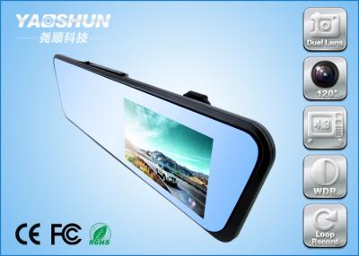 China H.264 Rückspiegel 2 lenkt das 4,3 Zoll-Auto DVR GPS HD mit Mikro-USB-Ertrag zu verkaufen