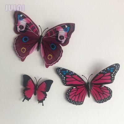 China Hot selling popular special WALL STICKER pattern butterfly stickers wall stickers with 3D simulation butterflies for sale