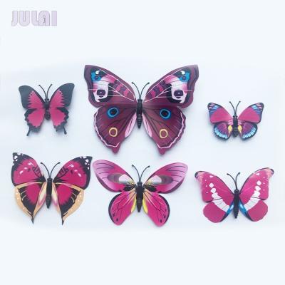 China Modern WALL STICKER Design 3D Style Beautyful PVC Colorful 3d Butterflies Wall Stickers For Birthday Party Decoration Used for sale