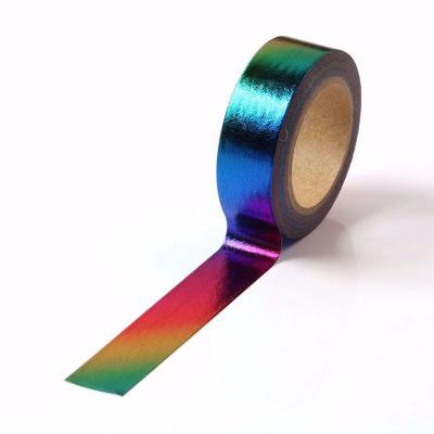 China Sticker Tape Factory Price Gradient Color 15mm Decorative Ribbon For Decoration for sale