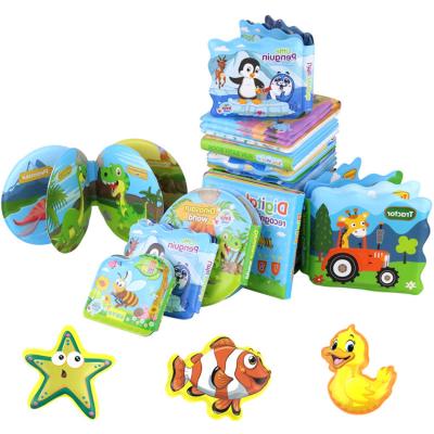 China 2020 newest design kids dinosaur world little penguin tractor untearable bath book with waterproof EVA material for sale