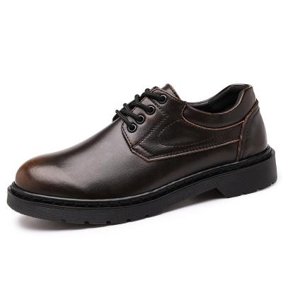 China 38-48 Round Large Size Genuine Leather Shoes Men's Stylish Shoes Outfit Classic Genuine Leather for sale