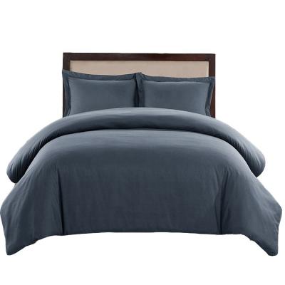 China Hot Sale 3 PC Solid Colors Nondisposable Comforter Cover Plain Dacron Bedding Sets for sale