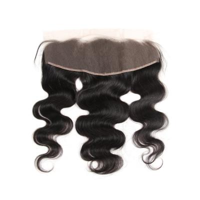 China Straight Departure 150% Density Virgin Hair Unprocessed Body Wave 13x6 Lace Up Headband With Baby Hair for sale